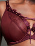 Scantilly Laced Up Plunge Bra Merlot