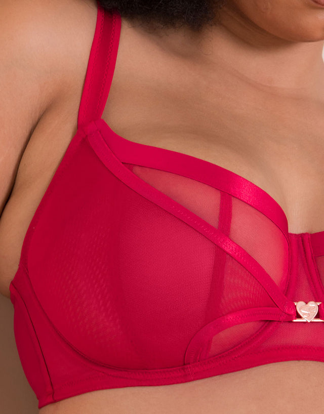 Scantilly Loved Up Balcony Bra Crimson