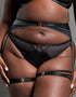 Scantilly Scandal Suspender Belt with Leg Harness Black