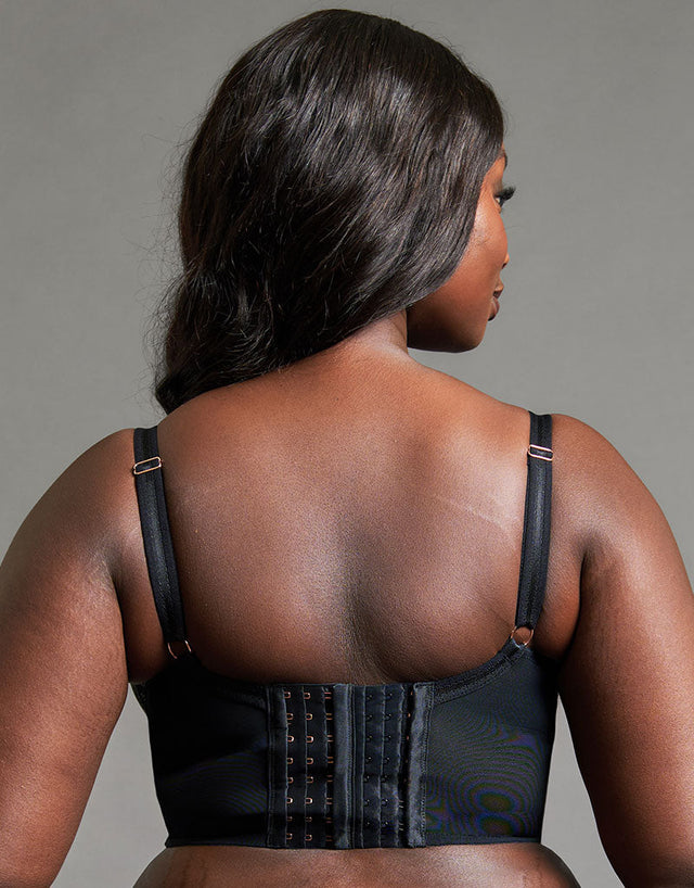 Scantilly Showgirl Longline Balcony Bra Black