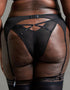 Scantilly Studded Seduction Suspender Belt Black
