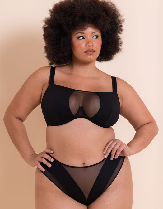 Scantilly Swerve Bandeau Bra Black