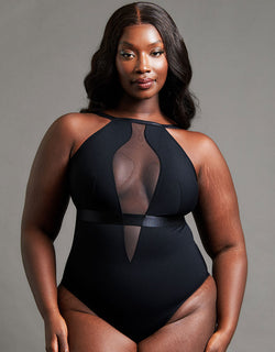 Scantilly Swerve Non Wired Bodysuit Black