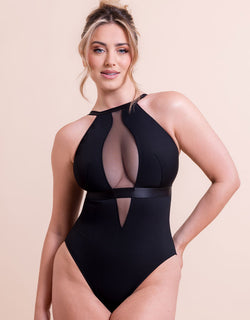 Scantilly Swerve Non Wired Bodysuit Black