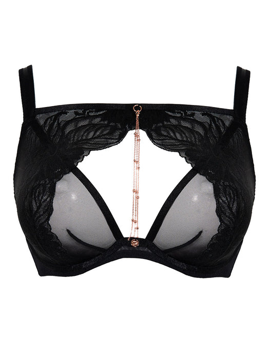 Scantilly Unveiled Deep Plunge Bra Black