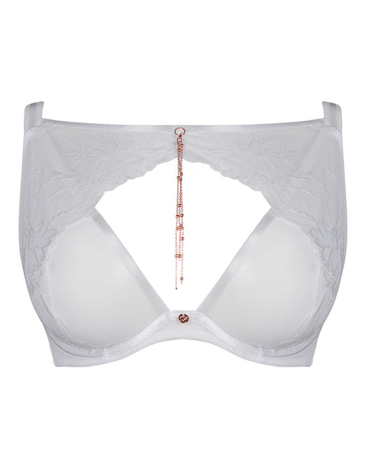 Scantilly Unveiled Deep Plunge Bra White