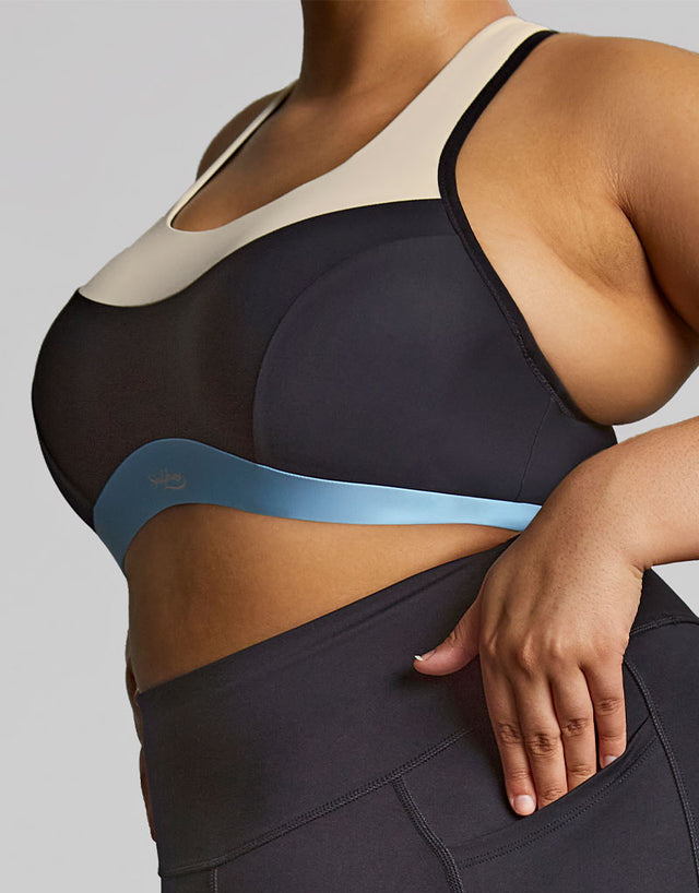 Sculptresse by Panache Upbeat Non-Padded Sports Bra Black/Chalk