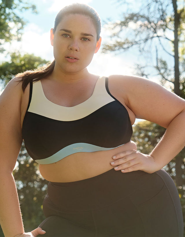 Sculptresse by Panache Upbeat Non-Padded Sports Bra Black/Chalk