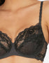 Wacoal Lace Perfection Balconette Bra Charcoal Grey