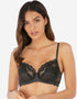 Wacoal Lace Perfection Balconette Bra Charcoal Grey