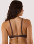 Wolf & Whistle Amber Plunge Bikini Top Bronze
