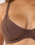 Wolf & Whistle Amber Plunge Bikini Top Bronze