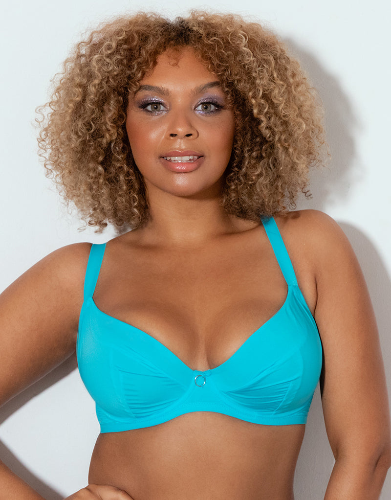 Curvy Kate Daily Plunge Bra CK038101 Non-Padded Everyday Bras Turquoise