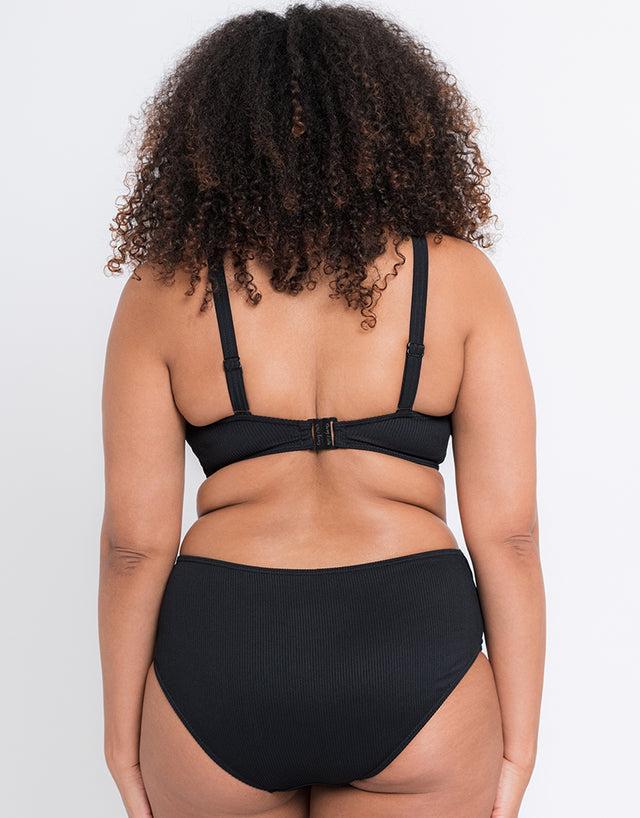 Curvy Kate Twist and Shout Non Wired Triangle Bikini Top Black