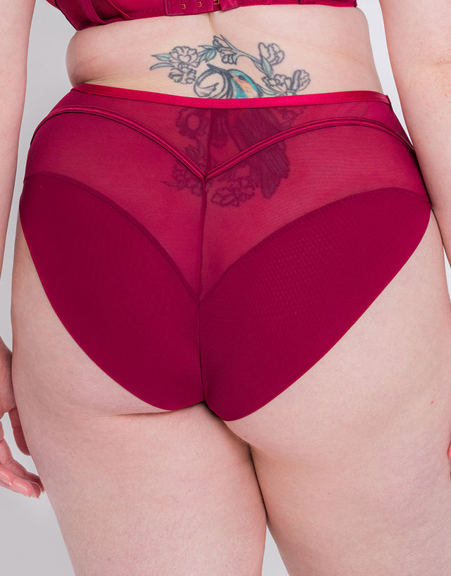 Scantilly Senses High Waist Brief Cherry