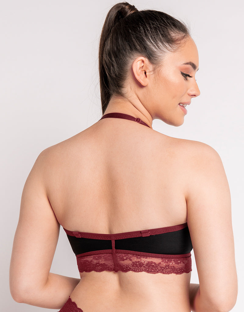 Curvy Kate Twice the Fun Reversible Non-Wired Bralette Oxblood/Black