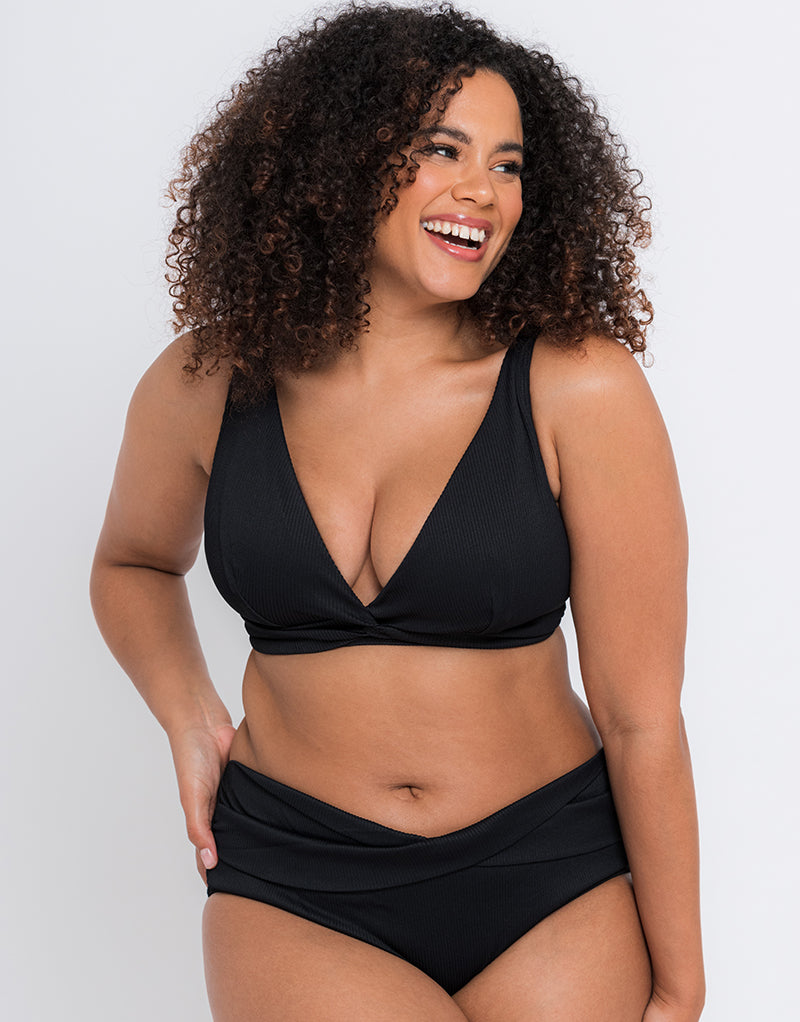 Curvy Kate Twist and Shout Bikini Short Black