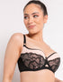 Curvy Kate Emboost Padded Balcony Bra Black/Pink