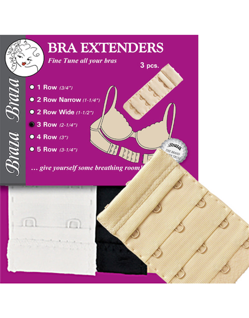 Braza Bra Extenders 3hooks Assorted Brastop UK