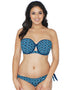 Curvy Kate Wanderlust Padded Balcony Bikini Top Blue Mix