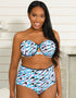 Curvy Kate Miami Heat Padded Bandeau Bikini Top Print Mix