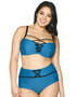 Curvy Kate Rock The Pool Padded Balcony Bikini Top Petrol Blue