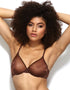 Gossard Glossies Sheer Plunge Bra Rich Brown