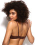 Gossard Glossies Sheer Plunge Bra Rich Brown