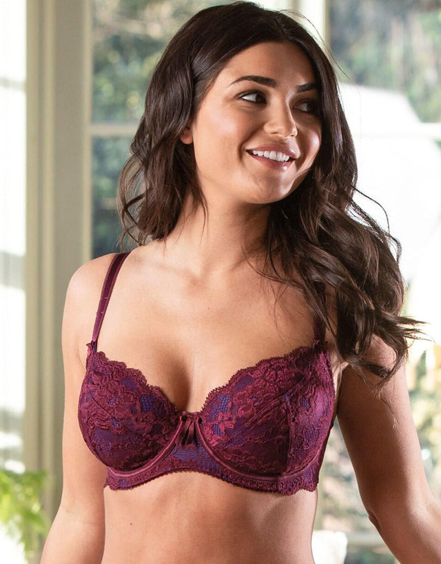 Pour Moi Amour Full Cup Bra Sangria/Cobalt