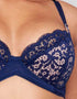 Rougette By Tutti Rouge Sarah Padded Plunge Bra Sapphire/Latte