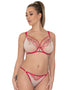Scantilly Submission Plunge Bra Latte/Red