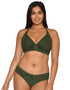 Curvy Kate Rush Halterneck Bikini Top Olive