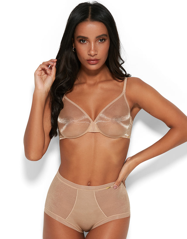 Gossard Glossies Sheer Bra Latte