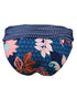 Pour Moi Reef Fold Over Brief Abstract Blue Print Floral