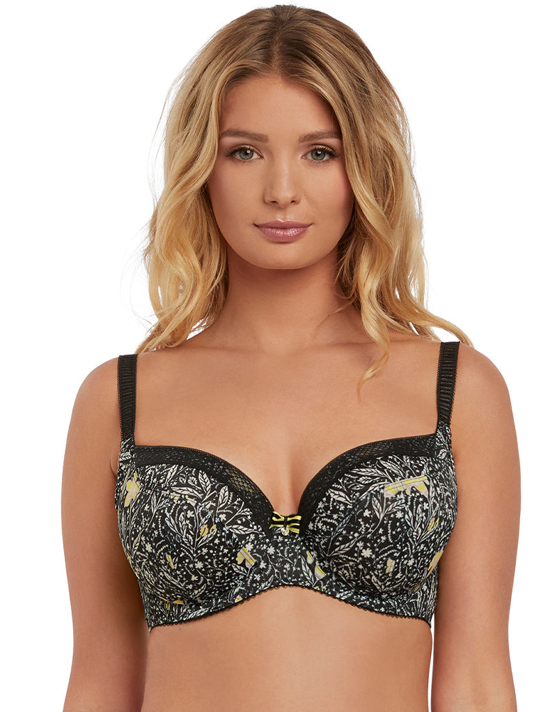 Freya Floral Bonanza Plunge Balconette Bra Black/Floral