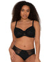 Ivory Rose Lace Balconette Bra Black