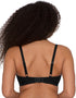 Ivory Rose Lace Balconette Bra Black