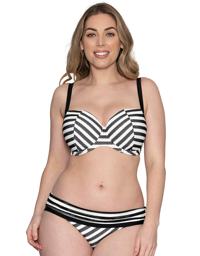 Curvy Kate Sunseeker Padded Balcony Bikini Top Monochrome