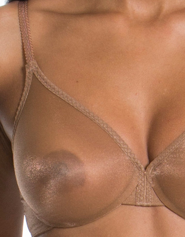Gossard Glossies Sheer Plunge Bra Bronze