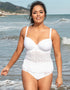 Curvy Kate Rush Padded Balcony Tankini Top White