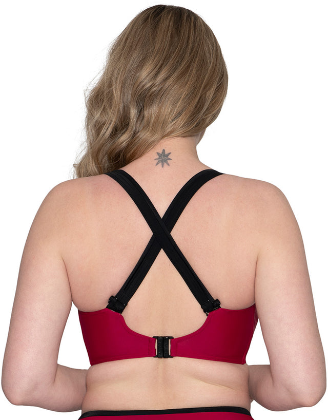 Curvy Kate Subtropic Padded Balcony Bikini Top Cherry Red/Pink