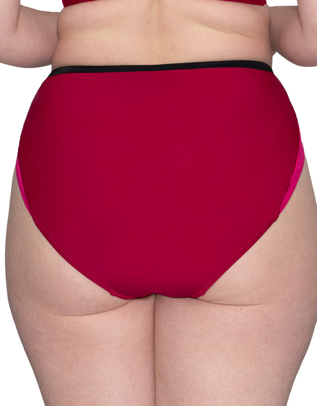 Curvy Kate Subtropic High Waist Bikini Brief Cherry Red/Pink