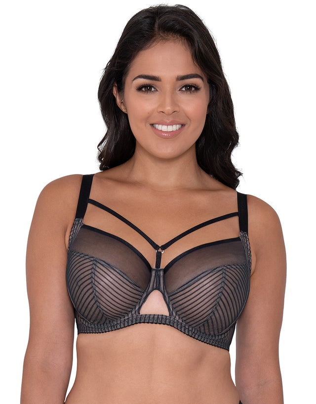 Curvy Kate Victory Pin-Up Balcony Bra Black/Slate