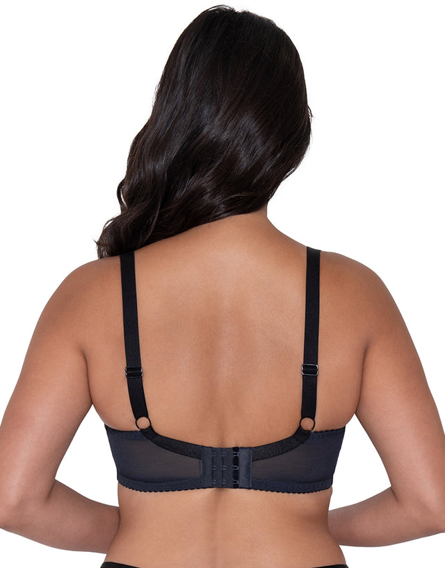 Curvy Kate Victory Pin-Up Balcony Bra Black/Slate