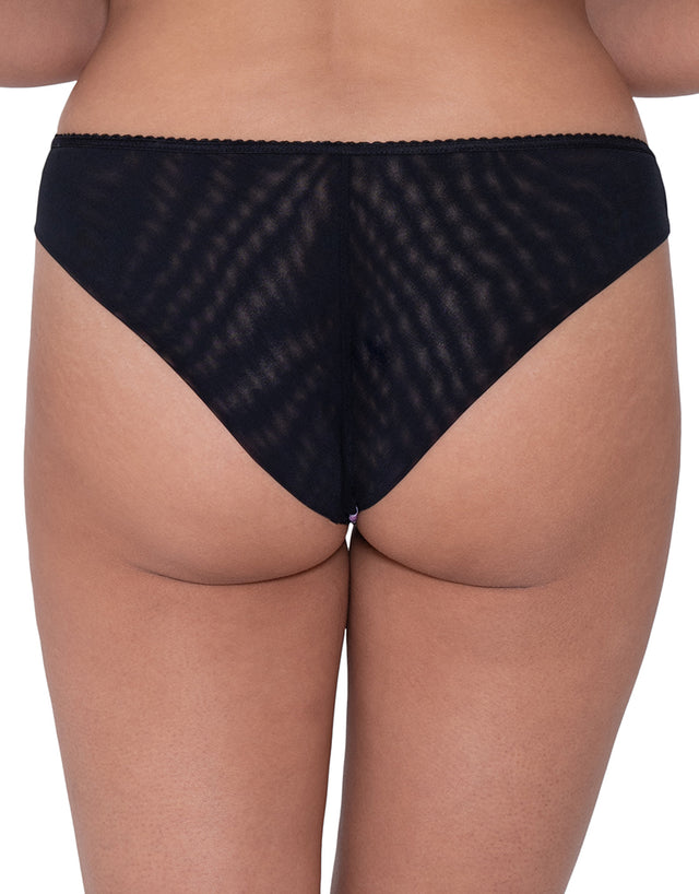 Curvy Kate Moody Bloom Brazilian Brief Black Print
