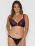 Curvy Kate In Love with Lace Plunge Bra Black/Wine