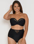 Curvy Kate Sheer Class Bandeau Bikini Top Black
