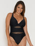 Curvy Kate Sheer Class Plunge Swimsuit Black