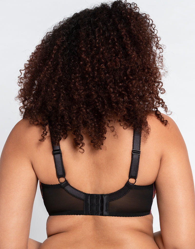 Curvy Kate Drama Queen Balcony Bra Black Print