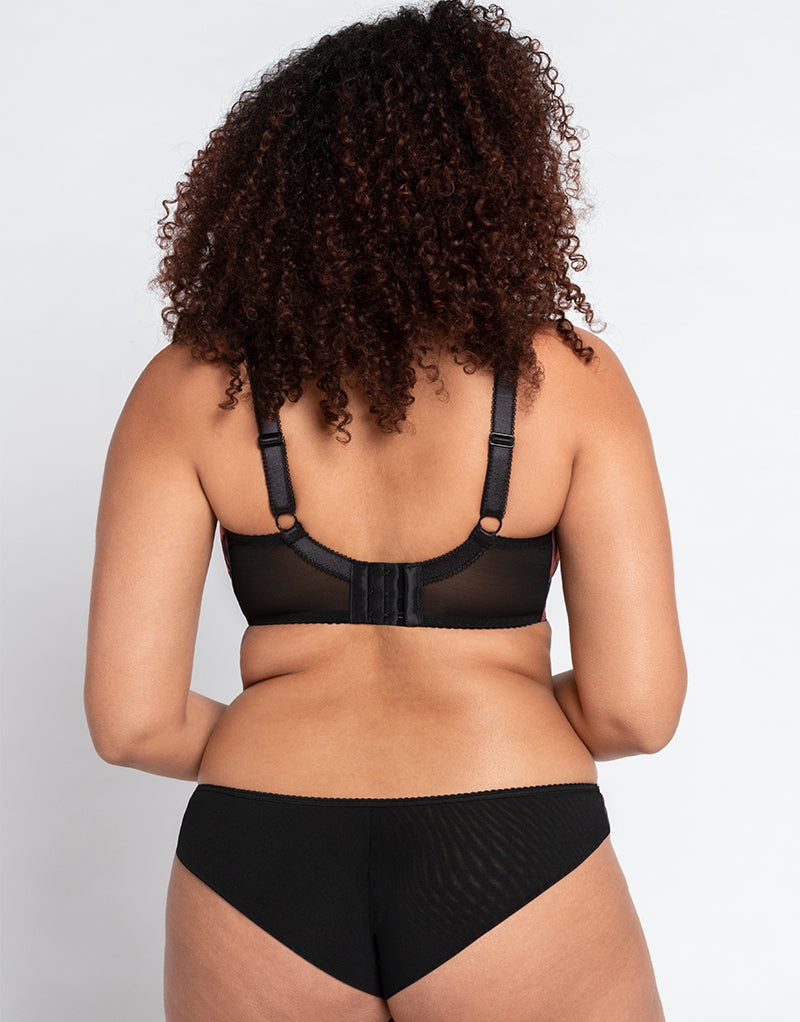 Curvy Kate Drama Queen Balcony Bra Black Print